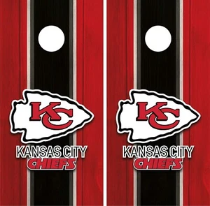 Kansas City Chiefs Cornhole Board Vinyl Sticker - Decal Wrap VZ670 - Picture 1 of 2