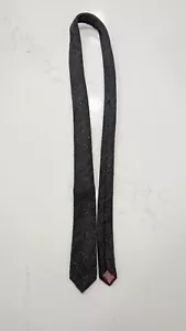 Original Penguin Charcoal Dongle Cotton Slim Tie - Picture 1 of 4