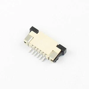 5Pcs FPC FFC 1mm 1.0mm Pitch 6 Pin Drawer Type Flat Cable Connector Top Contact - Foto 1 di 5