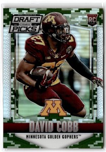 2015 Panini Prizm Collegiate Draft Picks Prizms Camo David Cobb #113 RC 014/199