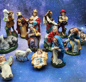 Vintage Nativity Scene Figures Japan Mid-century Replacement Pieces 14 Lot - Picture 1 of 24
