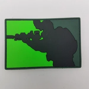 3D PVC Marineblau Dichtung Scharfschütze Militär Swat Taktisch Gummi Haken & Schlaufe Patch Grün - Bild 1 von 4