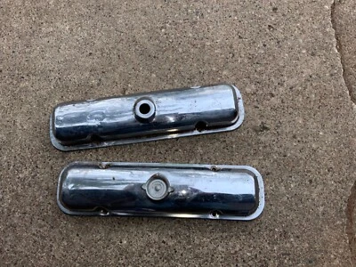 OEM GM 1964-1966 Pontiac GTO Grand Prix Bonneville 389 421 Chrome Valve Covers - Image 1 of 4