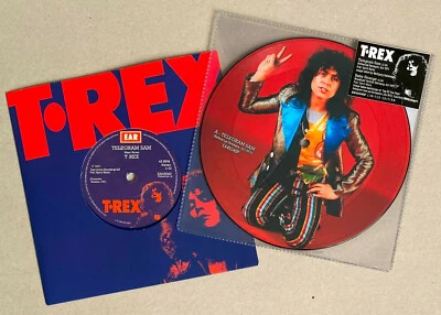 T. REX * TELEGRAM SAM * LIMITED 7" PICTURE DISC & BLUE VINYL * 500 ONLY! * BN! - Image 1 of 4