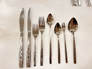 160Pcs! ONEIDA Oneidacraft Deluxe Capistrano Stainless Burnished Rose full set - Picture 1 of 14