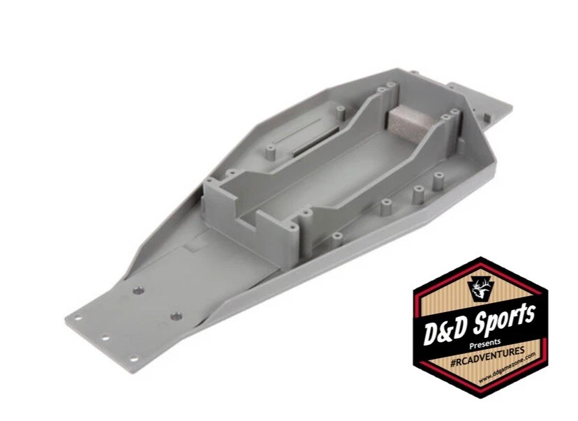 Traxxas 3728A - Chasis inferior (gris) (compartimiento batería 166mm largo) Foto 1 de 1