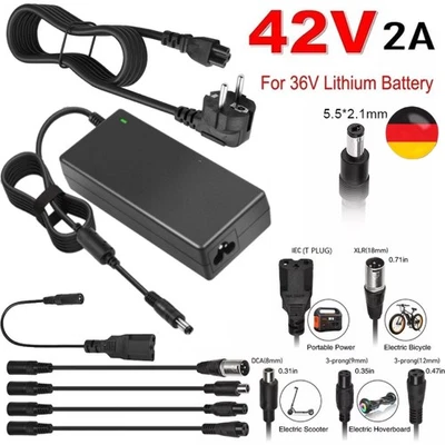 MARKENLOS Elektrisches Ladegerät 42V 2A für 36V Akku Xiaomi M365 Pro AovoPro Roller