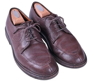 Alden 7116S Brown Leather Pebble Grain Split Toe Dress Shoes 9 B/D - Picture 1 of 10