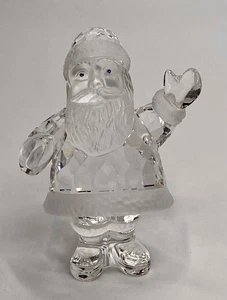 VTG Swarovski Crystal WAVING SANTA w/ Blue Eyes Figurine, Austria. SEE ** - Picture 1 of 11