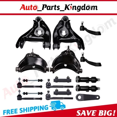 17pcs For 1996-02 Chevy Express 1500 2WD Front Upper Lower Control Arms Tie Rods - Image 1 of 4