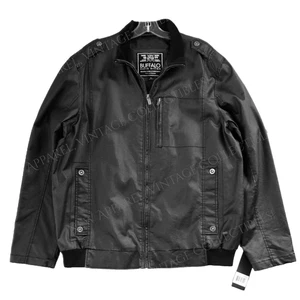 Buffalo by David Bitton Men's Size XL PU-Coated Canvas Bomber Jacket, Full Zip - Picture 1 of 4