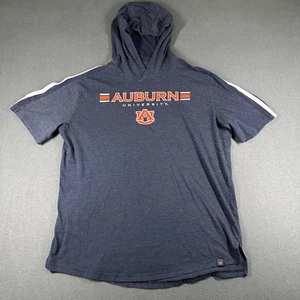 Auburn Tigers Shirt Hoodie Mens XL Blue NCAA Football Under Armour Short Sleeve - Picture 1 of 12