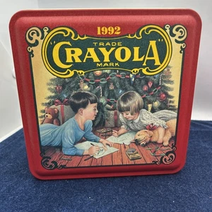 Pastelli Crayola vintage 1992 latta natalizia con 64 confezioni di pastelli nuovi - Foto 1 di 9