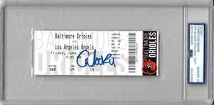 Christian Moore Autographed MLB Debut Ticket PSA Slabbed - Picture 1 of 4