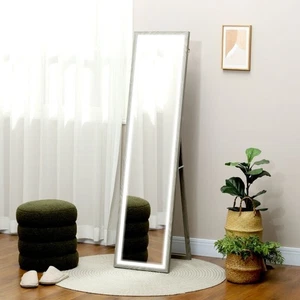 Espejo de cuerpo entero 40 x 160 cm Espejo de pie con luz LED, 3 colores de luz gris DE - Imagen 1 de 8