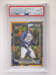 2024 Bowman Chrome Sapphire Jackson Chourio Gold Refractor /50 PSA 10 Brewers - Picture 1 of 1