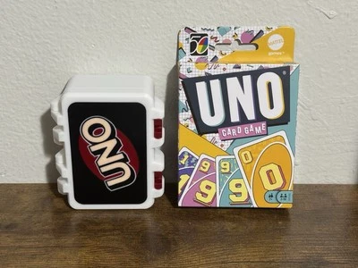 UNO 50th Anniversary Iconic Series Card Game 1990s 90s Retro Version W/ Case - Image 1 of 4