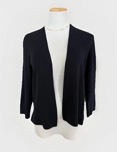 J Jill Neu mit Etikett Damen marineblau Bio-Baumwolle vorne offen leichte Strickjacke S NEU - Bild 1 von 9