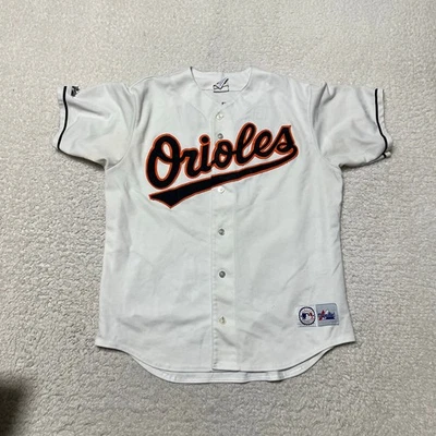Camiseta masculina vintage Baltimore Orioles branca grande 8 cal ripken beisebol majestosa - Imagem 1 de 4