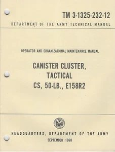 Historical book for Canister Cluster, Tactical, CS, 50-Lb, E158R2 - Foto 1 di 1