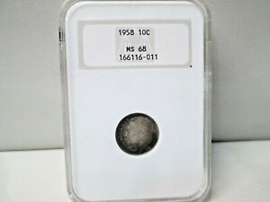 1958 US Roosevelt Silver Dime NGC MS 68