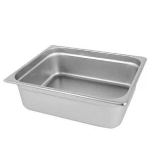 1/2-Size Anti-Jam Stainless Steel Steam Table Pans Hotel Food Pan 4" Deep - Picture 1 of 1