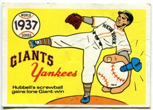 1970 Fleer #34 1937 World Series - New York Yankees vs New York Giants (Hubbell) - Bild 1 von 2