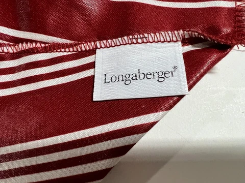 LONGABERGE MEDIUM VEGETABLE BERRY BASKET LINER - RED STRIPE PATTERN; 2510117 Cover