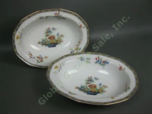 2 Theodore Haviland Montreux Mongolia 9" Oval Vegetable Serving Bowl Limoges Set - Picture 1 of 7