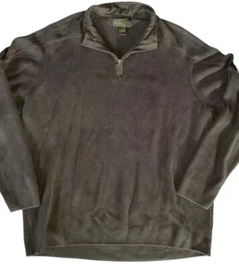 Orvis Charles F Orvis Signature Collection Sweater Mens XL Green Ribbed 1/4 Zip - Picture 1 of 4