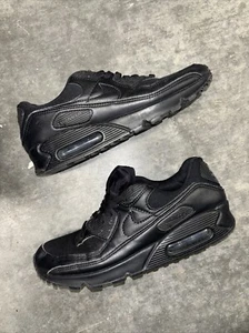 Nike Air Max 90 Triple Black Athletic Shoes Sneakers Mens Size 10 - Picture 1 of 7