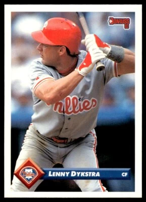 1993 Donruss #544 Lenny Dykstra - Philadelphia Phillies - Image 1 of 2