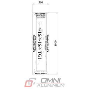 Lichtband-Fenster zum Öffnen 50 x 190 cm | Alufenster nach Maß für Laden & Büro - Bild 1 von 7
