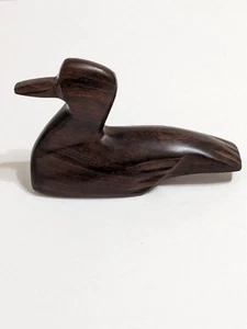 Vintage Carved Wood Duck. Cabin/Lodge/Decor Figurine. 3 3/4 X 5 3/4 Inches. - Picture 1 of 21