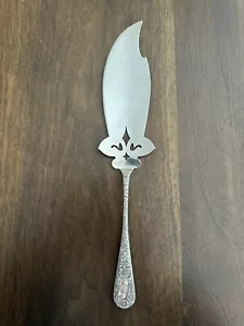 Sterling Silver Whiting ANTIQUE CHASED Fish Knife Server (1882) 12 5/8” 4.6 Oz - Picture 1 of 8