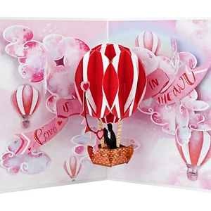 3D Pop Up Greeting Card Heart Couple Valentine’s Day Wedding Anniversary Love - Picture 1 of 5