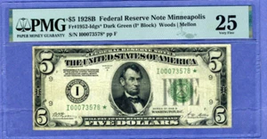 THIRD REPORTED 1928-B $5 Minneapolis STAR note = last 1928B Minni sold for $7800 - Picture 1 of 2