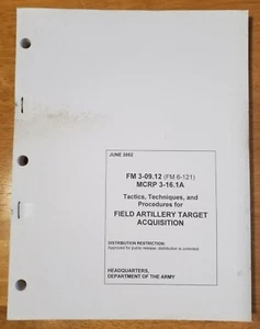 FM 3-09.12 / MCRP 3-16.1A Field Artillery Target Acquisition, June 2002 - Picture 1 of 4