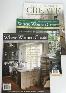 Where Woman Create LOT of 3 Inspiring Work Spaces Gina Galvin Art Fashion CREATE - Picture 1 of 24