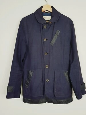 OLIVER SPENCER Mens Size S / M or UK 38 Navy Button Up Jacket - Made in the UK - image 1 of 4