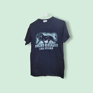 Vintage Las Vegas MGM Grand Tshirt Black Green Souvenir Casino Apparel Lion - Picture 1 of 8