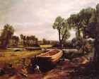 Constable A4 sign Boat Building On The Stour 1814 15