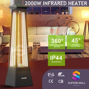 Maxkon 2000W Infrared Heater Carbon Tower Electric Instant Heat Outdoor Indoor - Picture 1 of 7