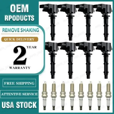 8X UF535 OEM Ignition Coils + 8X Spark Plugs for Mercedes-Benz E550 G550 S550 V8 - Image 1 of 4