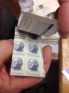 1963 US Booklet SC 1213 BK 114 Slogan 2 Miscut Error - George Washington MNH* - Picture 1 of 4