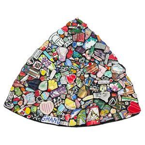 Mosaic Triangular Decorative Art Piece Modern Art Contemporary Colorful Tray - Picture 1 of 5