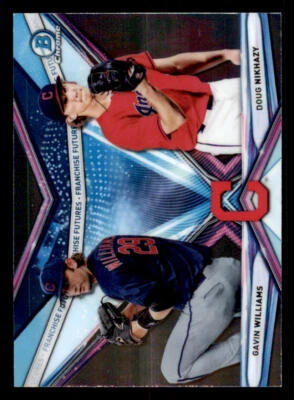 2021 Bowman Chrome Draft Franchise Futures #FF10 Doug Nikhazy/Gavin Williams - Image 1 of 2