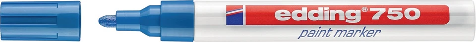 EDDING VERTRIEB GMBH Lackmarker 750 blau Strich-B.2-4mm Rundspitze EDDING Stift Marker Markieren