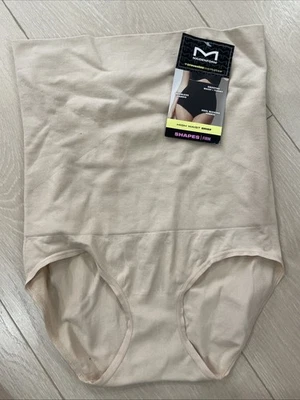 Maidenform Shapes Firm Hi Waist Shaping Brief Beige Women Sz M - Image 1 of 4