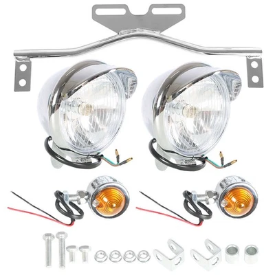 Barra de luces antiniebla de punto de conducción con soporte señal de giro apta para motocicleta Honda EE. UU. Foto 1 de 4